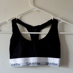Small Modern Black Cotton Bralette